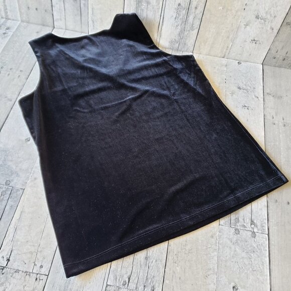 NWT - Anne Klein Velour V-Neck Sleeveless Top - Size M - Picture 3 of 8